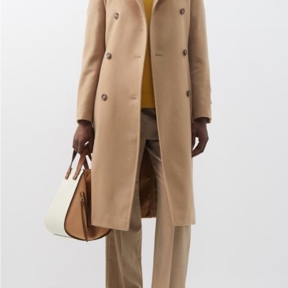 Weekend MAX MARA | Afide Double-Breasted Belted Wool Coat - Picture 2 of 8